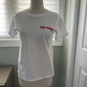 J.Crew "Ciao baby" short-sleeve cotton T-shirt, Size XS, NWT